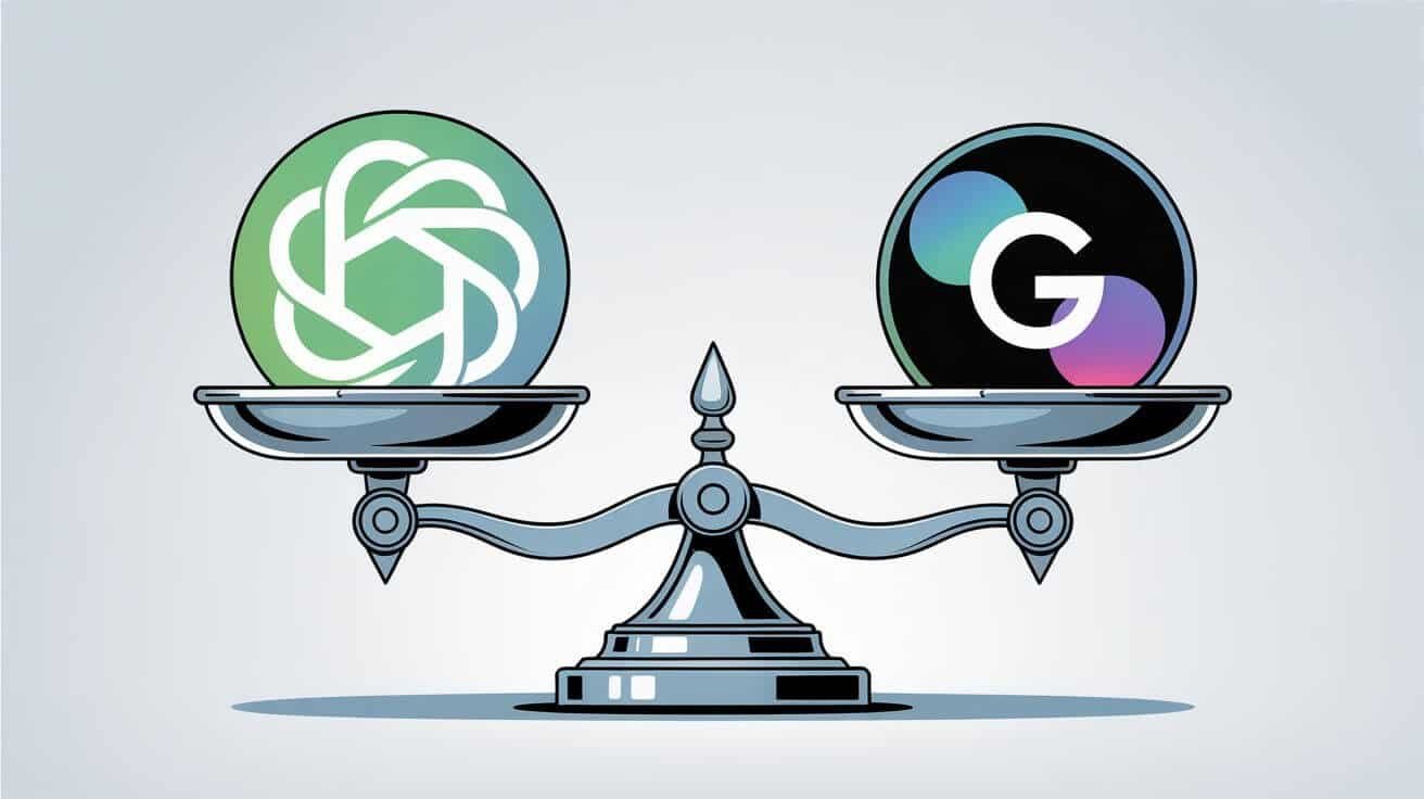 a-sleek-horizontal-illustration-in-a-fla_APTCyTG-Sw6HYPrSBN4FOg_kiLrdNmwS9uK_KMV-vwKMQ ChatGPT vs Gemini: Comparacion en Balanza